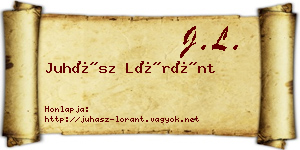 Juhász Lóránt névjegykártya