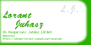 lorant juhasz business card