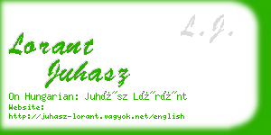 lorant juhasz business card